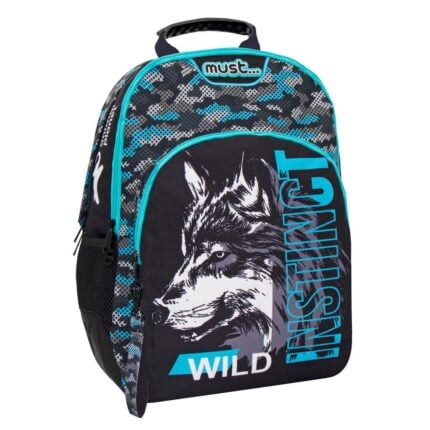 Σχολική Τσάντα Πλάτης Δημοτικού Animal Planet Wild Instinct Λύκος Must
