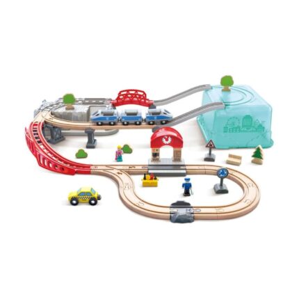 Hape Railway Ξύλινος Σιδηρόδρομος City Bucket Set